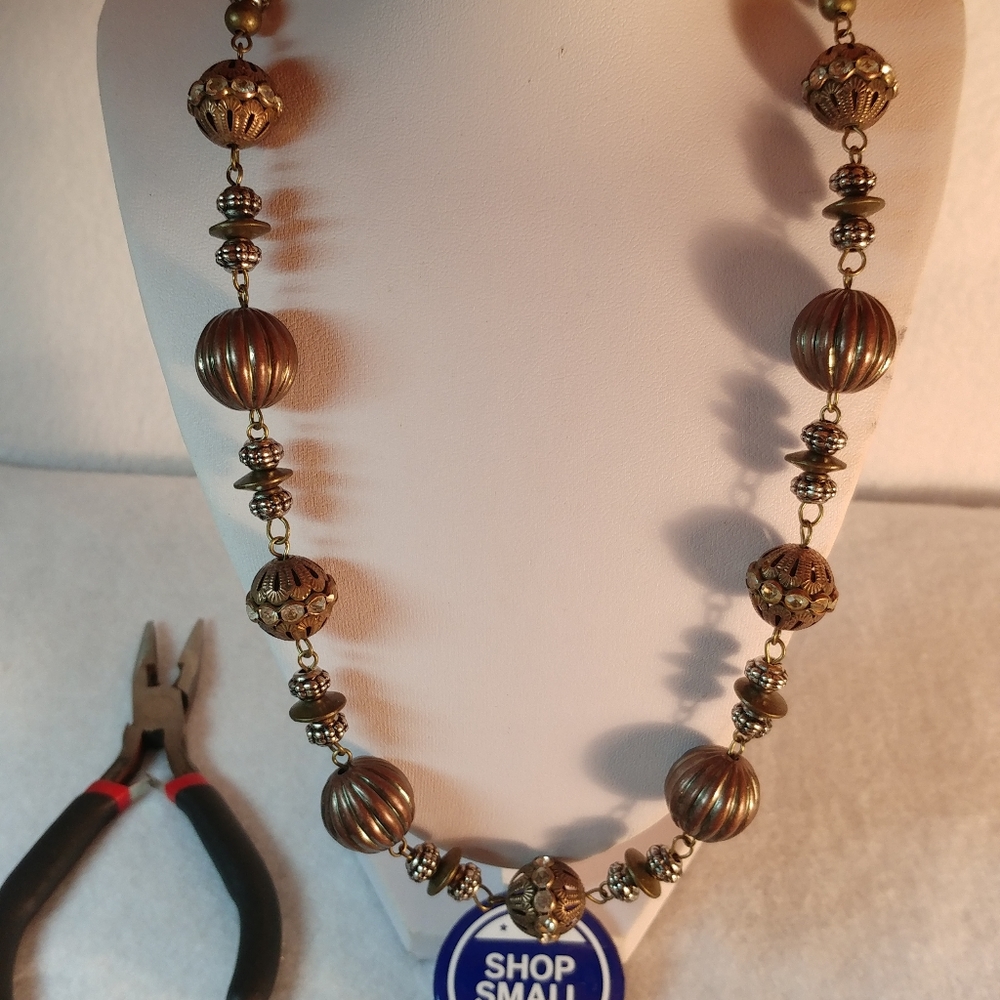 Bronze necklace.